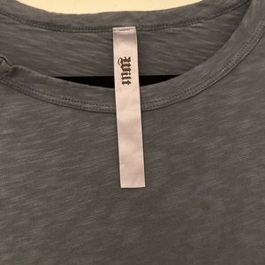 Wilt turquoise long sleeve cotton t shirt with open collar design size M